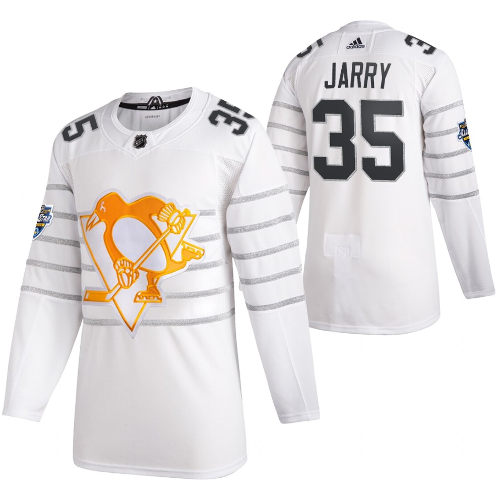 Men's Pittsburgh Penguins #35 Tristan Jarry 2020 White All Star Stitched NHL Jersey